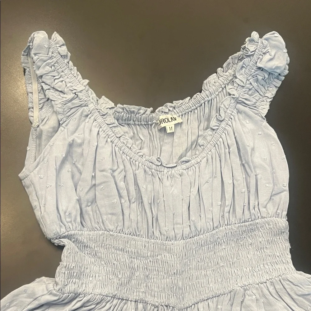 Light Blue Ruffled Dress - Picture 3 of 6